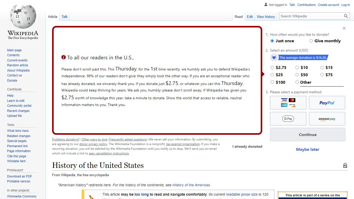 History of the United States - Wikipedia